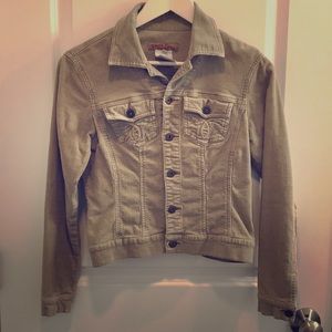 Paris Blues, Tan Corduroy Button Down Jacket